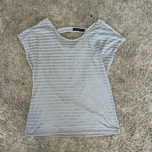 The Limited Light Gray Striped Tee